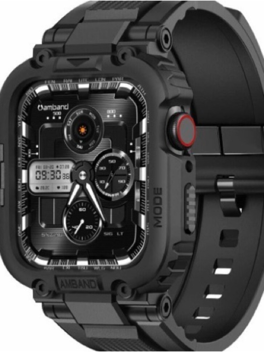 AmBand Rugged Case For Apple Watch 44mm/45mm - Black #21